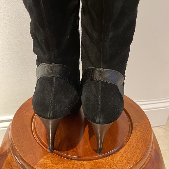 Boutique Pilar Abril tall suede boots size 6.5 Black - Picture 5 of 8